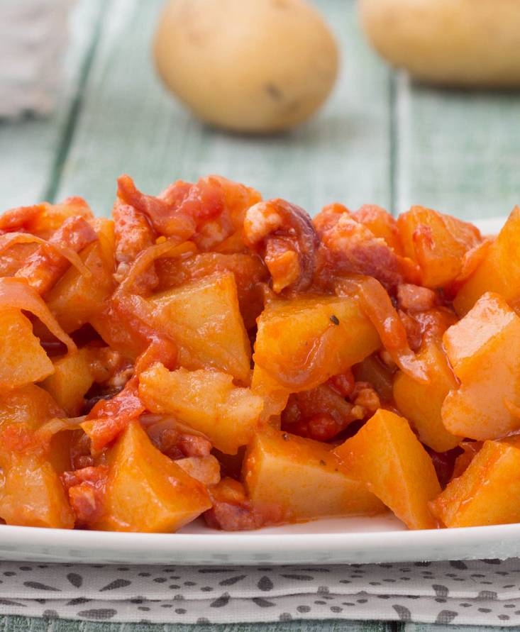 Patate Stufate Con Pomodoro E Pancetta Elena Laudicina Pomi