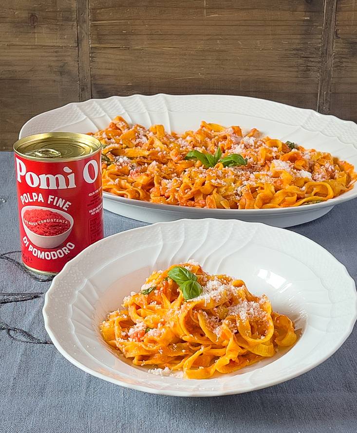 Fettuccine all’uovo al pomodoro e mascarpone