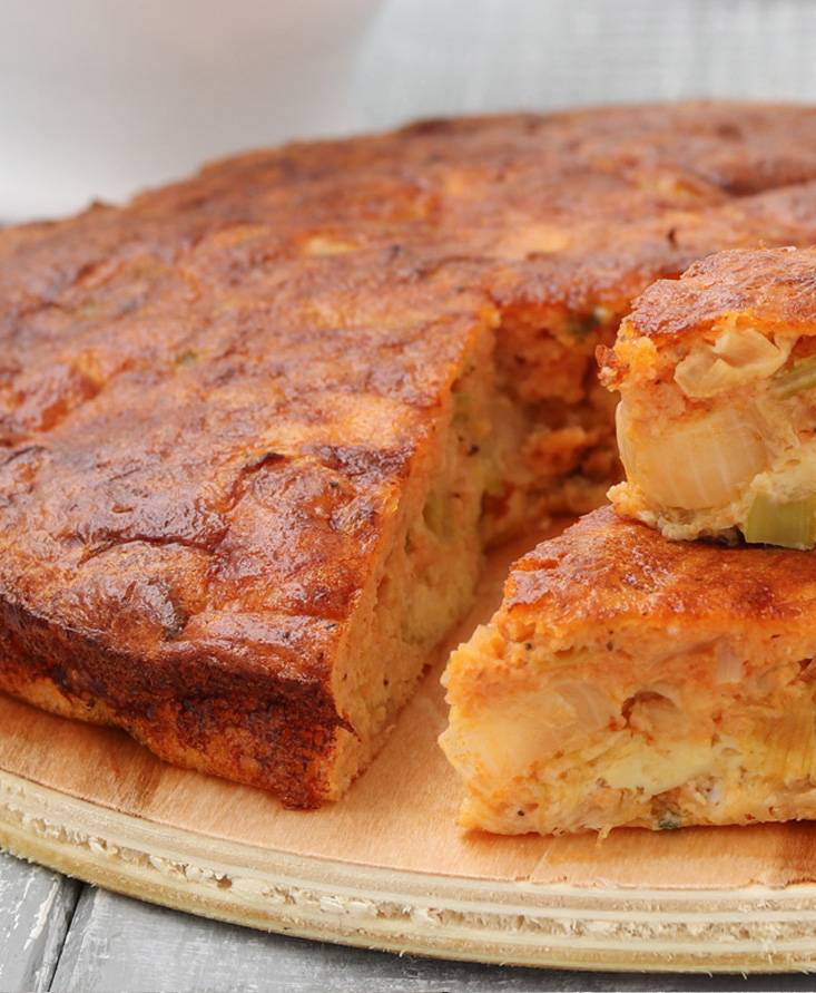 Frittata di porri al forno