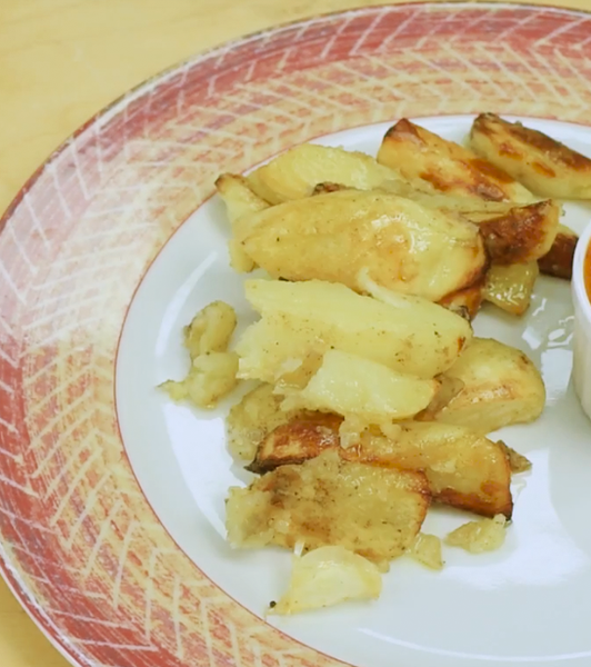 Roasted Potatoes with Barbeque Sauce
