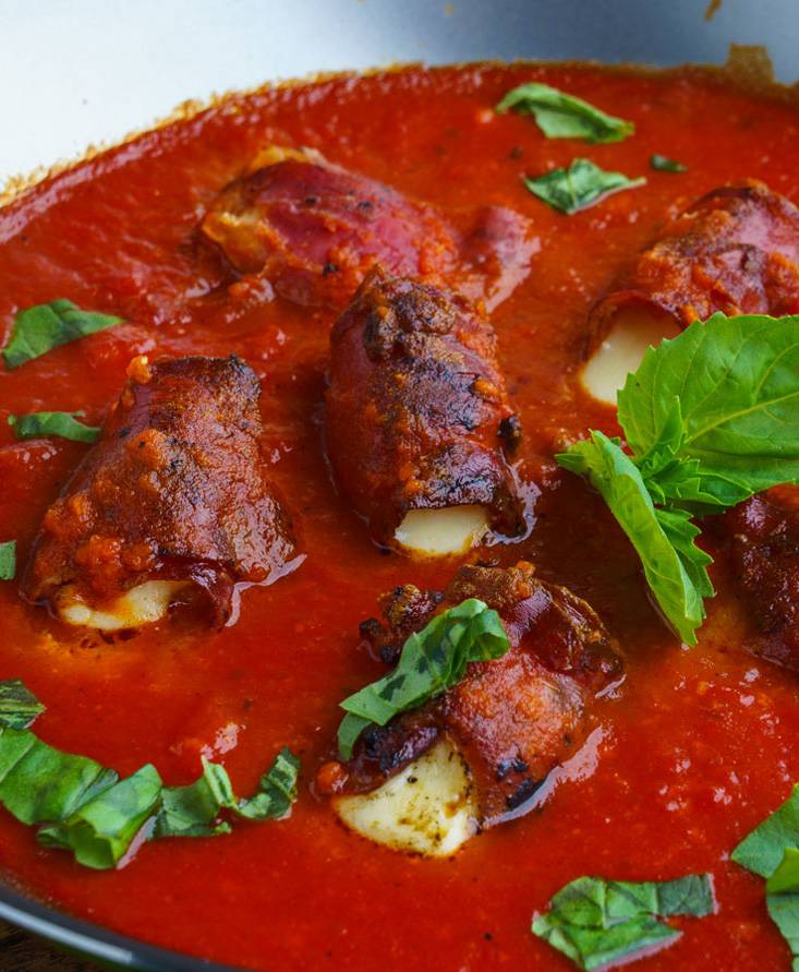 Bolas de Mozzarella Envueltas en Jamón