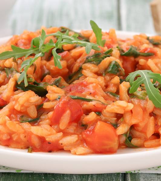 Risotto rucola e pomodoro
