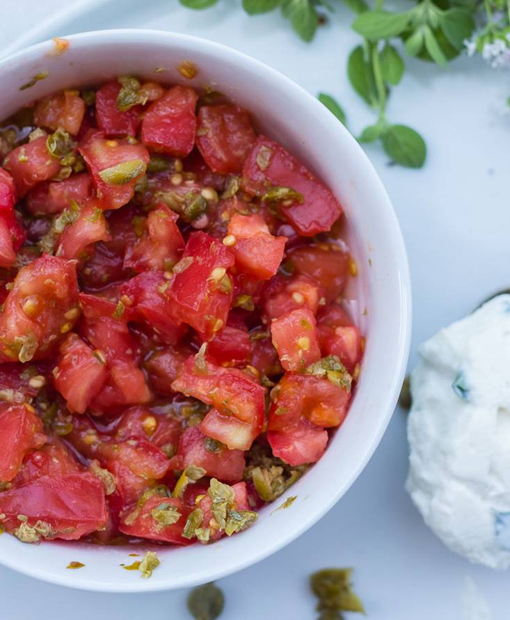 Tartarre di pomodoro con ricotta fresca
