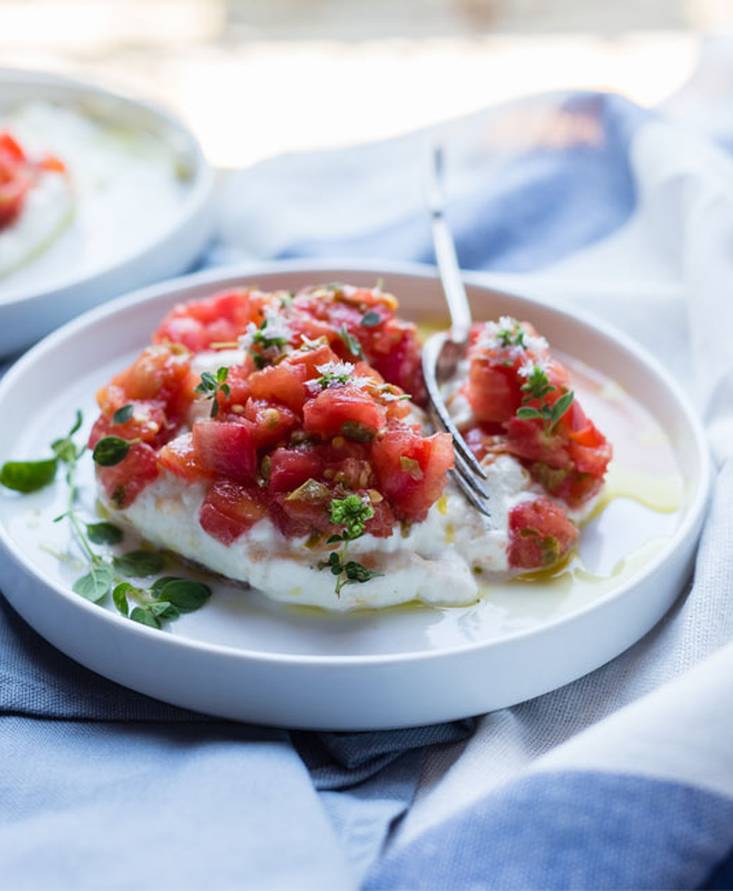 Tartarre di pomodoro con ricotta fresca