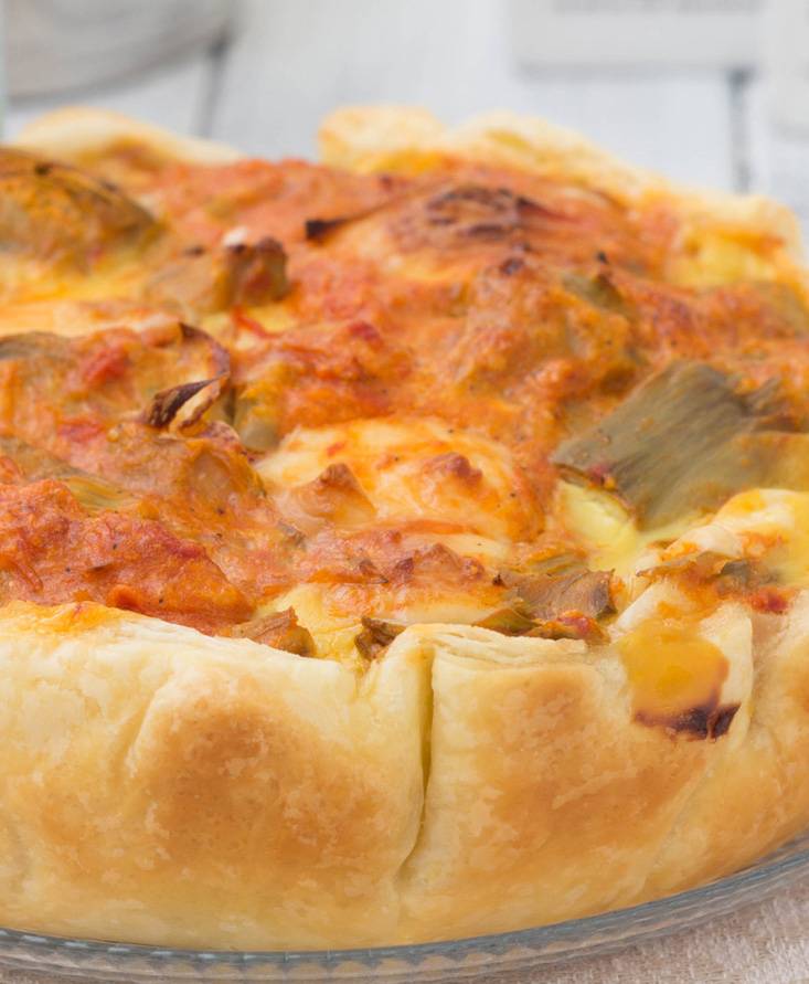 Torta salata ai carciofi