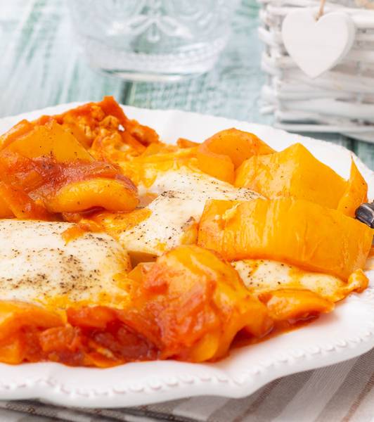 Uova con i peperoni