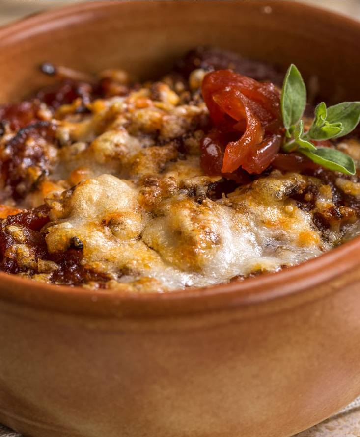 Zuppa di cipolle al pomodoro gratinata